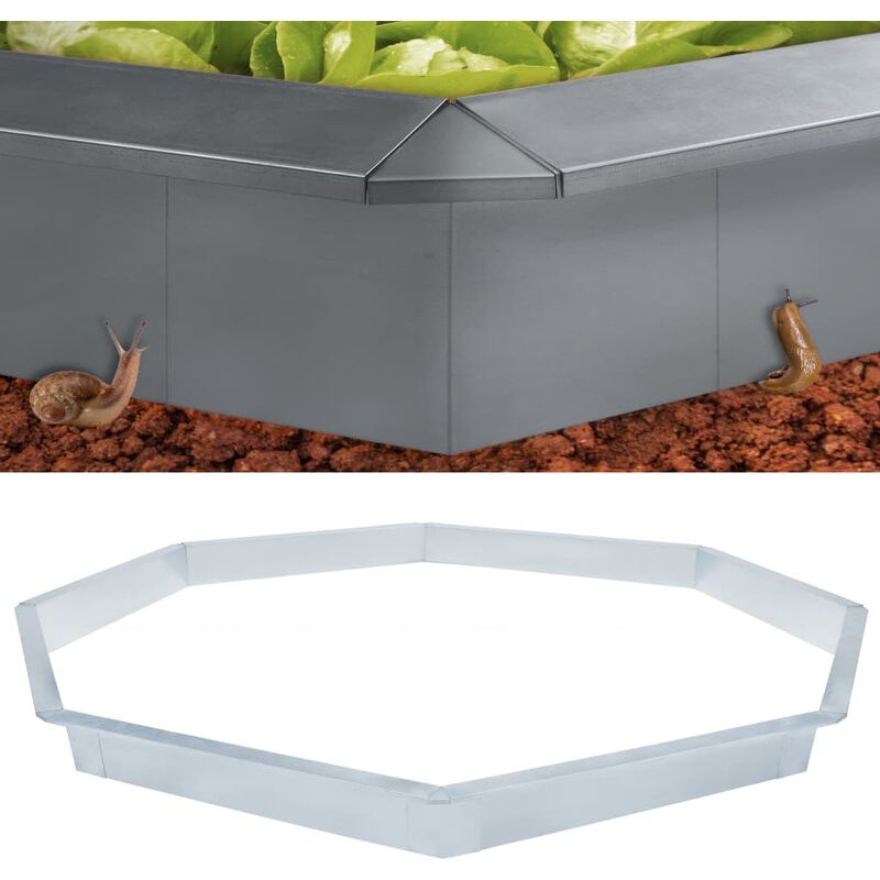 

Valla para caracoles de acero galvanizado 392x25 cm