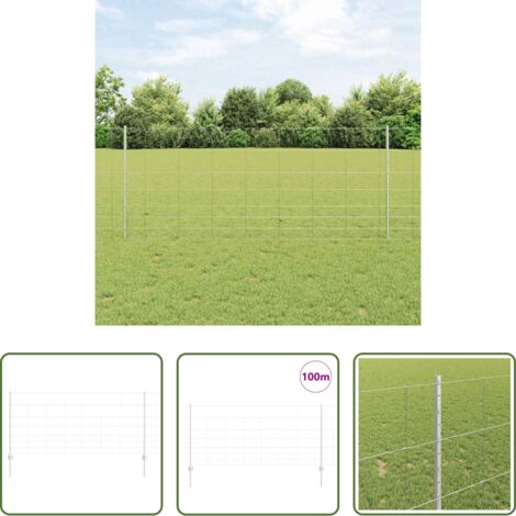 Valla plateada -  Valla con Poste Plateado 1 x 100 m