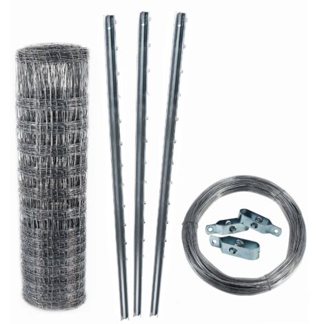 Valla protectora de 50 m, 150/12/30+ postes + cable tensor