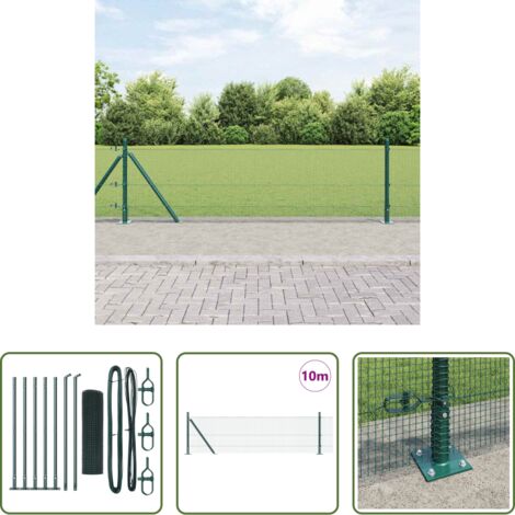 Valla verde -  Poste de Valla Verde 10 x 0,6 m (malla de 12 x 12 mm)