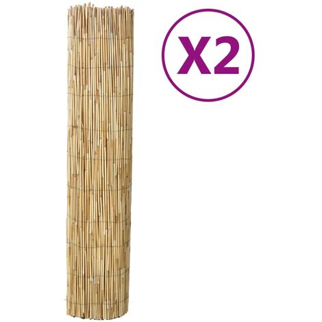 Vallas de caña de junco 2 uds 150x500 cm vidaXL