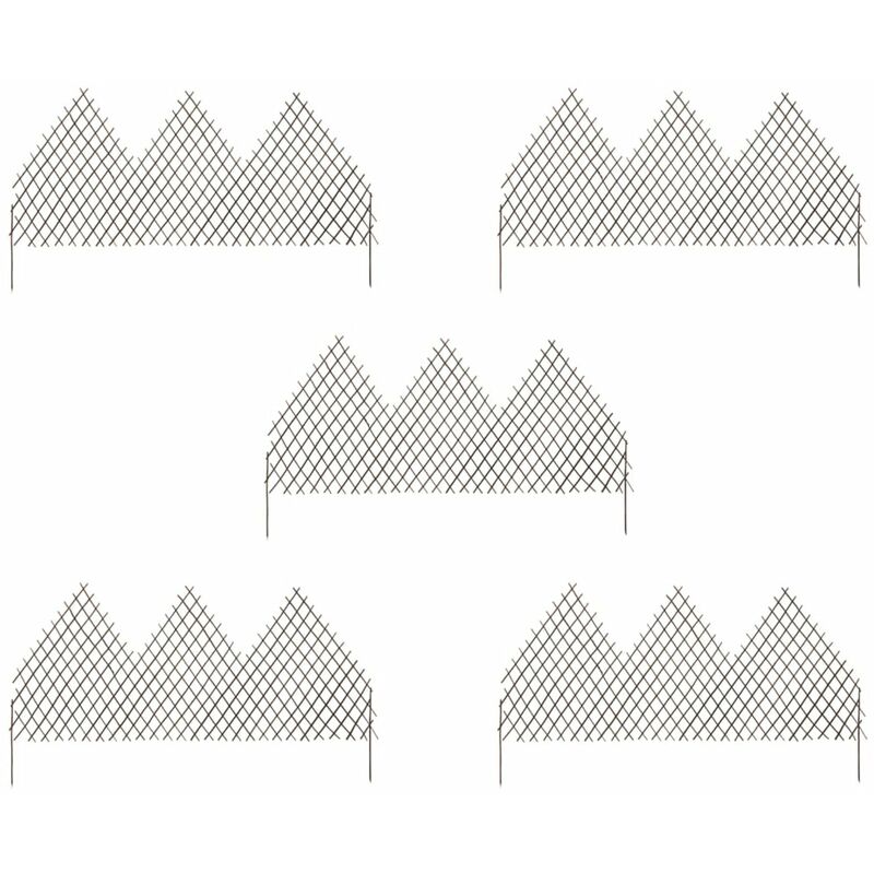 

Vallas de enrejado de jardin 5 unidades sauce 170x105 cm