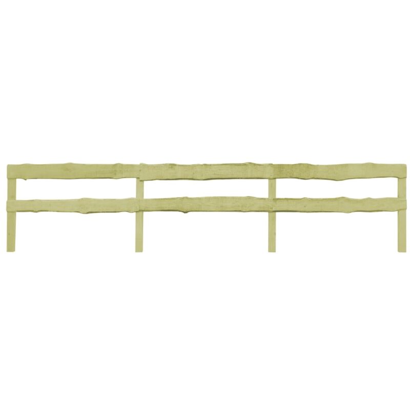 

Vallas de jardín 2 travesaños 2 uds madera pino 510x60 cm - Marrón - Vidaxl