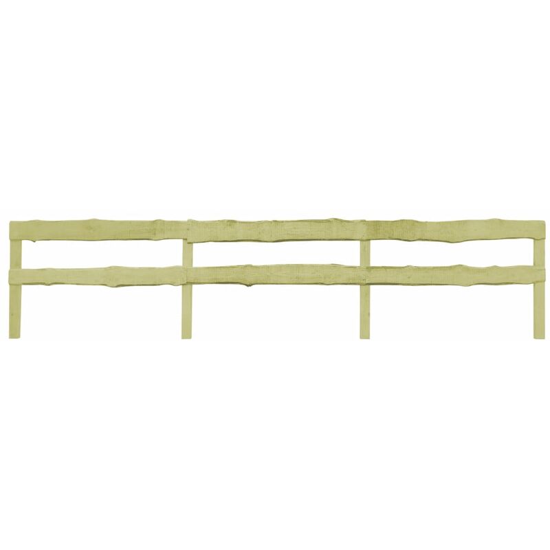 

Vallas de jardín 2 travesaños 3 uds madera pino 510x60 cm