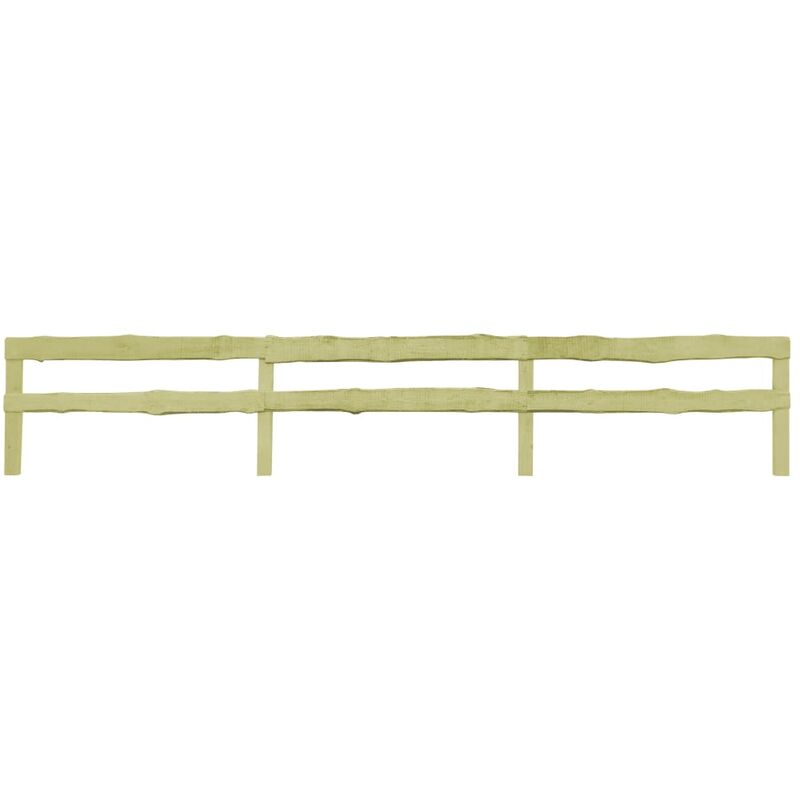 

Vallas de jardín 2 travesaños 3 uds madera pino 510x90 cm