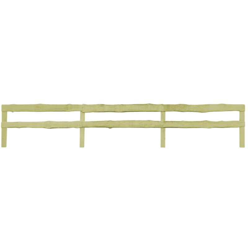 

Vallas de jardín 2 travesaños 4 uds madera pino 510x90 cm - Marrón - Vidaxl