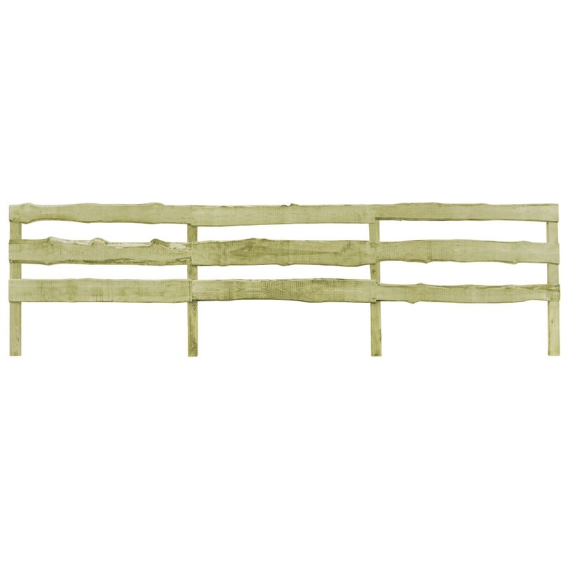 

Vallas de jardín 3 travesaños 3 uds madera pino 510x120 cm - Marrón - Vidaxl