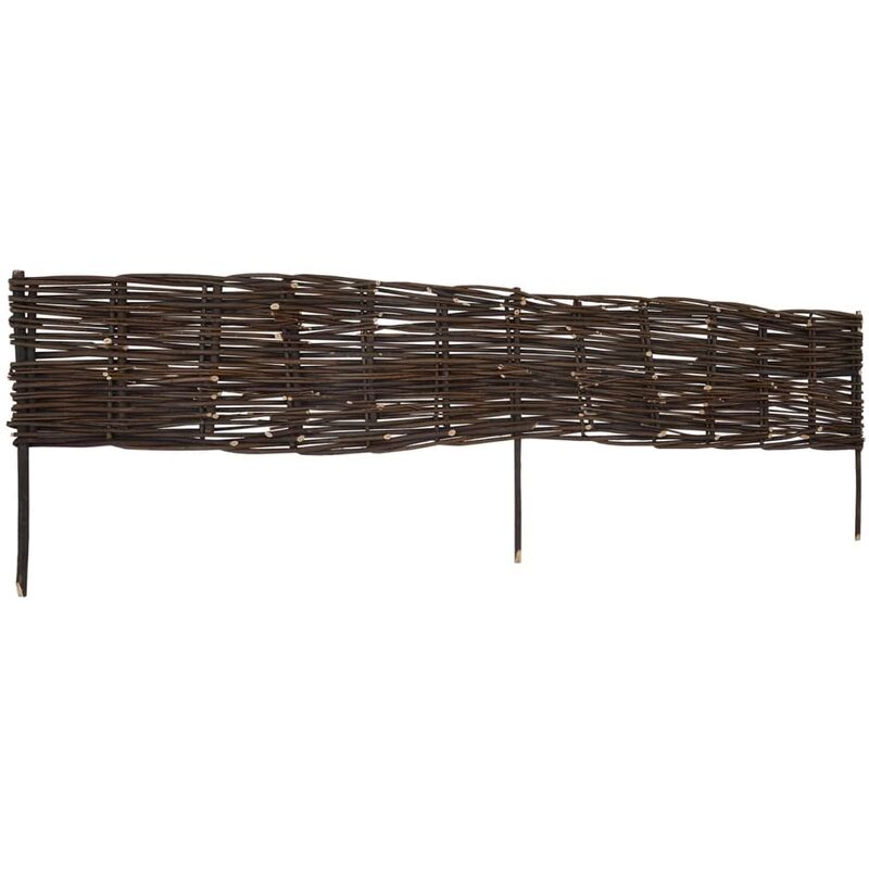 

vidaXL Vallas de sauce para jardín 5 unidades 120x35 cm - Marrón