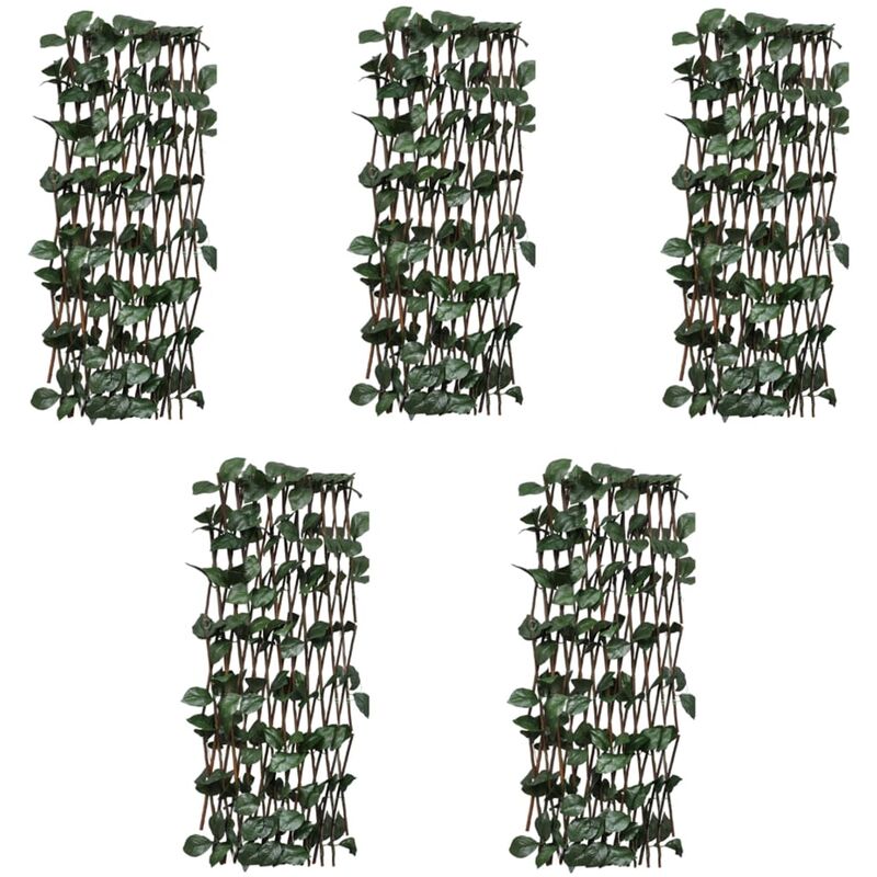 

Vallas enrejadas de sauce 5 uds hojas artificiales 180x60 cm