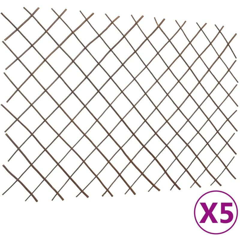 

Vallas enrejadas de sauce 5 unidades 180x120 cm
