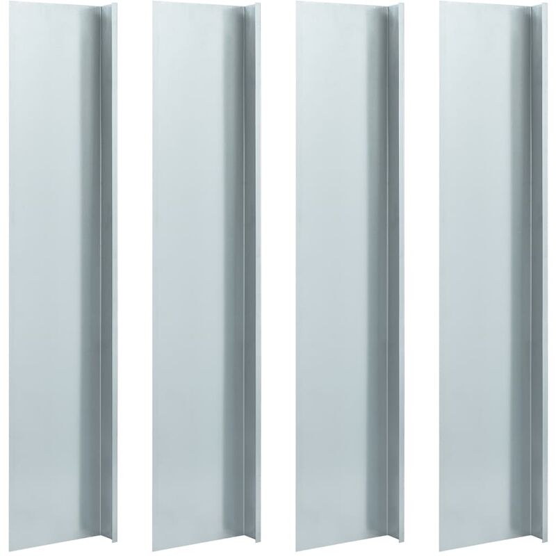 

Vallas para caracoles 4 uds acero galvanizado 170x7x25cm 0,7mm
