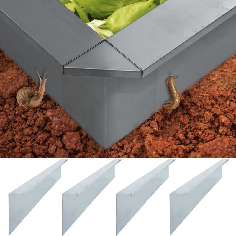 

Vallas para caracoles 4 uds acero galvanizado 170x7x25cm 0,7mm