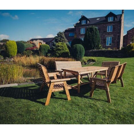 Valley Wooden Garden Seat 10 Set 2X2B 2X3B 1795 Table