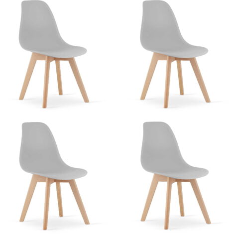 Valora KITO SILLÓN Ergonómico de Madera Gris Comedor x4