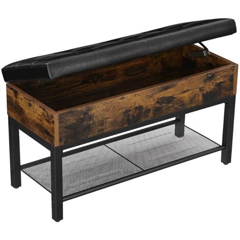 Valora Mueble para Zapatos con Asiento LSB46BX Marrón Rústico