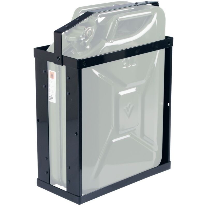 Support pour bidon l. 370 mm l. 185 mm h. 500 mm noir foncé ral 9005 3,3 kg Valpro