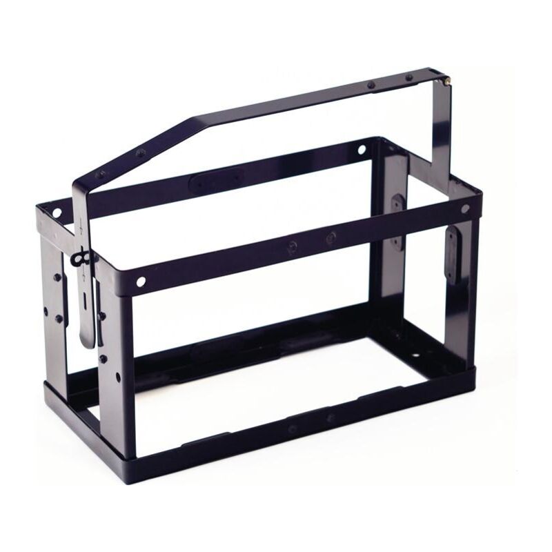 Support pour bidon L. 370 mm l. 185 mm H. 300 mm noir foncé RAL 9005 23 kg VALP