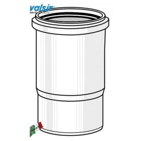 VALSIR Bicchiere PP HTLL tripla profondita ' scarico grigio  D. 75