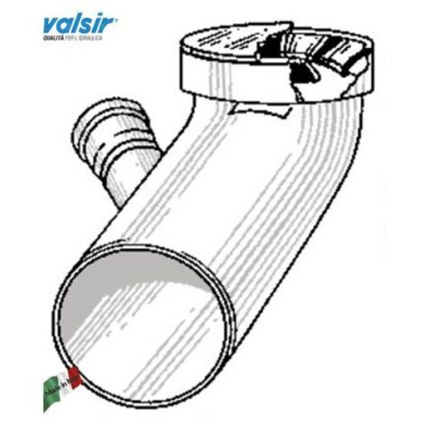 VALSIR Curva scarico WC PP bicchiere DESTRO D. 110/50
