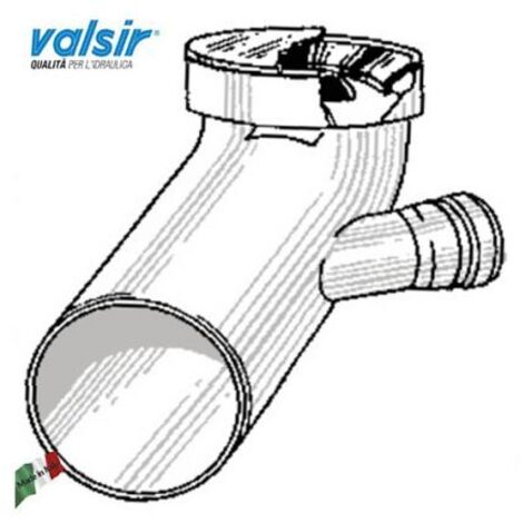 VALSIR Curva scarico WC PP bicchiere SINISTRO D. 110/50
