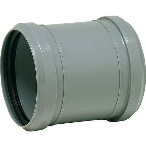 Valsir – Manchon double HT DN 40 – Raccord d'évacuation PVC droit – 2 raccordements enfichables – Polypropylène – Température max 95°C