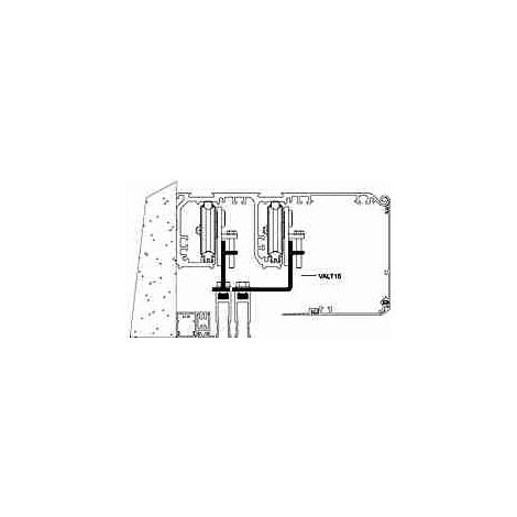 VALT16 Paire de supports doubles pour fixation de porte DITEC ENTREMATIC VALT16
