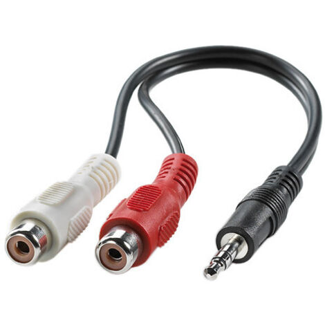 Value 11.99.4340 Klinke Audio Anschlusskabel [1x Klinkenstecker 3.5 mm - 2x Cinch-Buchse] 0.20 m Sch