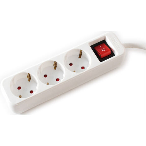 Value 19.99.1076 Steckdosenleiste mit Schalter  Weiß Schutzkontakt 1 St.