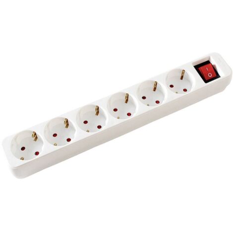 Value 19.99.1086 Multipresa con interruttore Bianco Schuko 1 pz.
