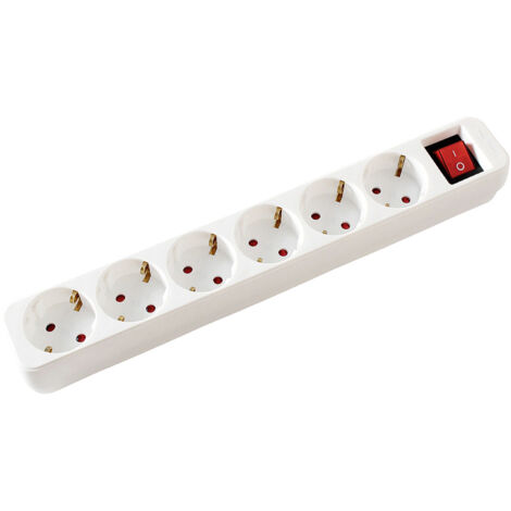 Value 19.99.1086 Steckdosenleiste mit Schalter  Weiß Schutzkontakt 1 St.
