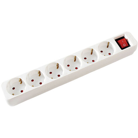 Value 19.99.1087 Steckdosenleiste mit Schalter  Weiß Schutzkontakt 1 St.