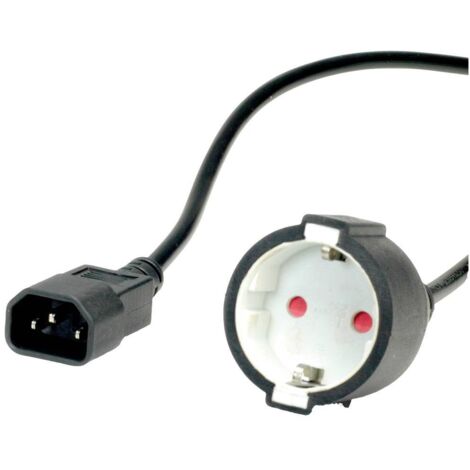 Value 19.99.1117 appareils IEC Câble adaptateur noir 0.30 m S361612