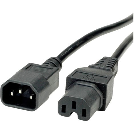 VALUELINE Value 19.99.1121 Kaltgeräte Anschlusskabel Schwarz 1.00 m