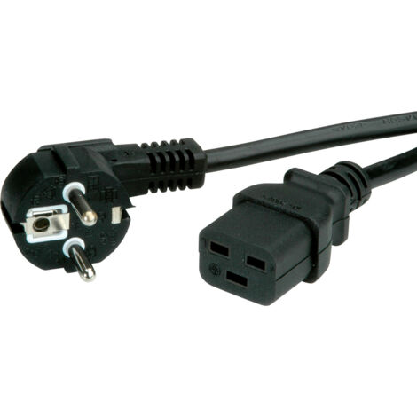 Value 19.99.1553 Strom Anschlusskabel  Schwarz 3.00 m
