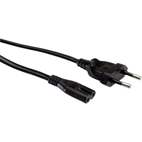 Value 19.99.2089 Strom Netzkabel  Schwarz 1.00 m
