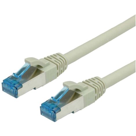 Value 21.99.0865 RJ45 Câble réseau, câble patch CAT 6a S/FTP 5.00 m gris 1 pc(s) S307582