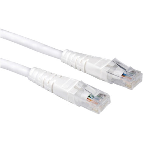 Value 21.99.0956 RJ45 Netzwerkkabel, Patchkabel CAT 6 U/UTP 1.50 m Weiß  1 St.