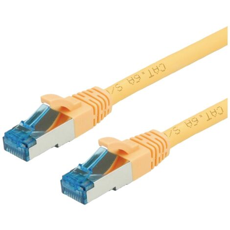 Value 21.99.1934 RJ45 Câble réseau, câble patch CAT 6a S/FTP 0.30 m jaune 1 pc(s) S348202