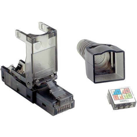 Value 26.99.0372 Fiche RJ-45 CAT. 6A (classe EA), UTP 26.99.0372 transparent 1 pc(s) S307432