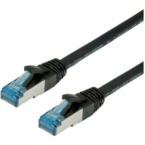 Value cat6a s/ftp pimf cu ethernet kabel schwarz 5m