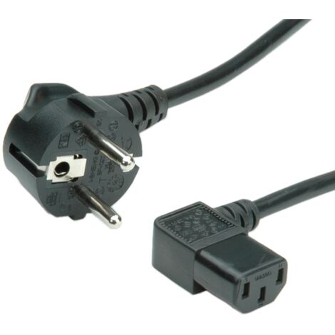 Value Power Cable, Angled IEC Connector cavo di alimentazione Nero 1,8 m Accoppiatore C13 IEC 320