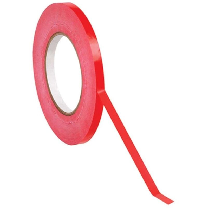 Valuex pvc Bag Neck Tape 9mm x 66m Red, Pack of 6