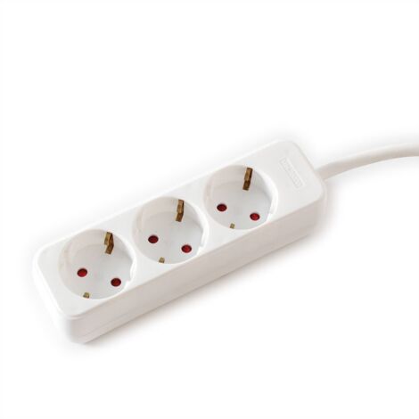 Value VALUE Bâti de Prises Triple sans Interrupteur, Blanc, 3 m (19.99.1073)
