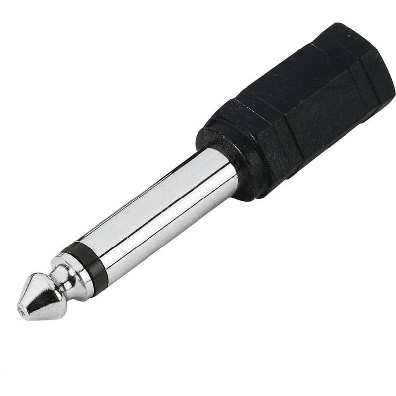 

Adaptador audio mono jack 3.5 hembra - jack 6.35 macho Negro