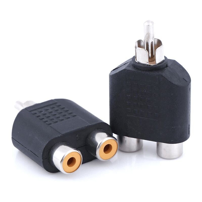 

Adaptador audio mono 2xRCA/H-RCA/M Negro