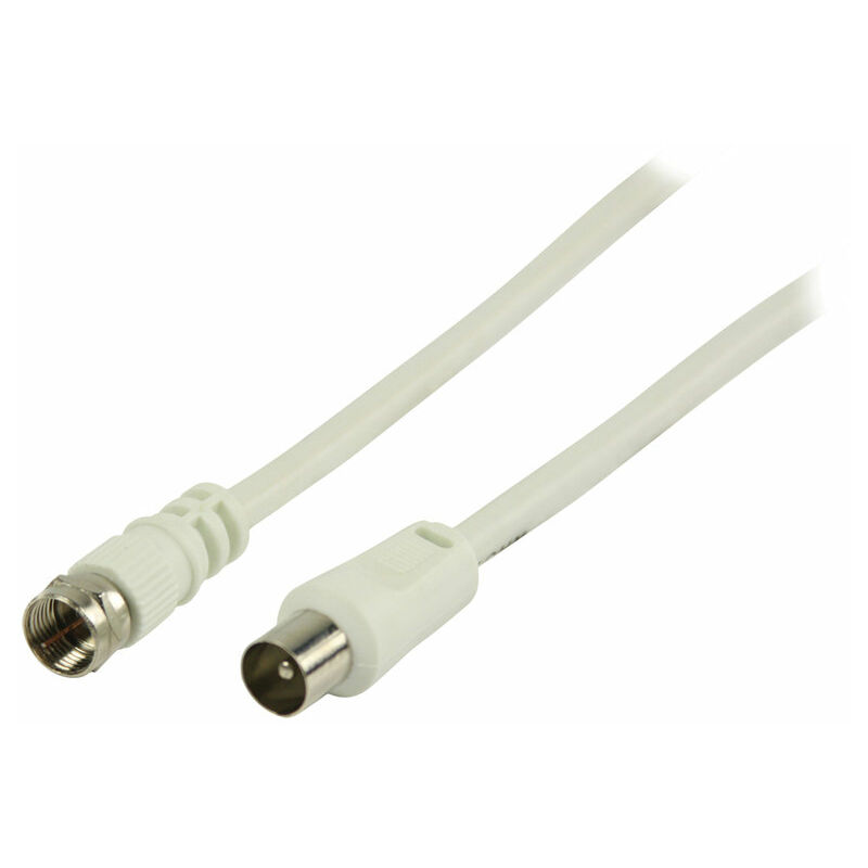 

Cable de antena F macho - coaxial macho de 3 m en color blanco - Valueline