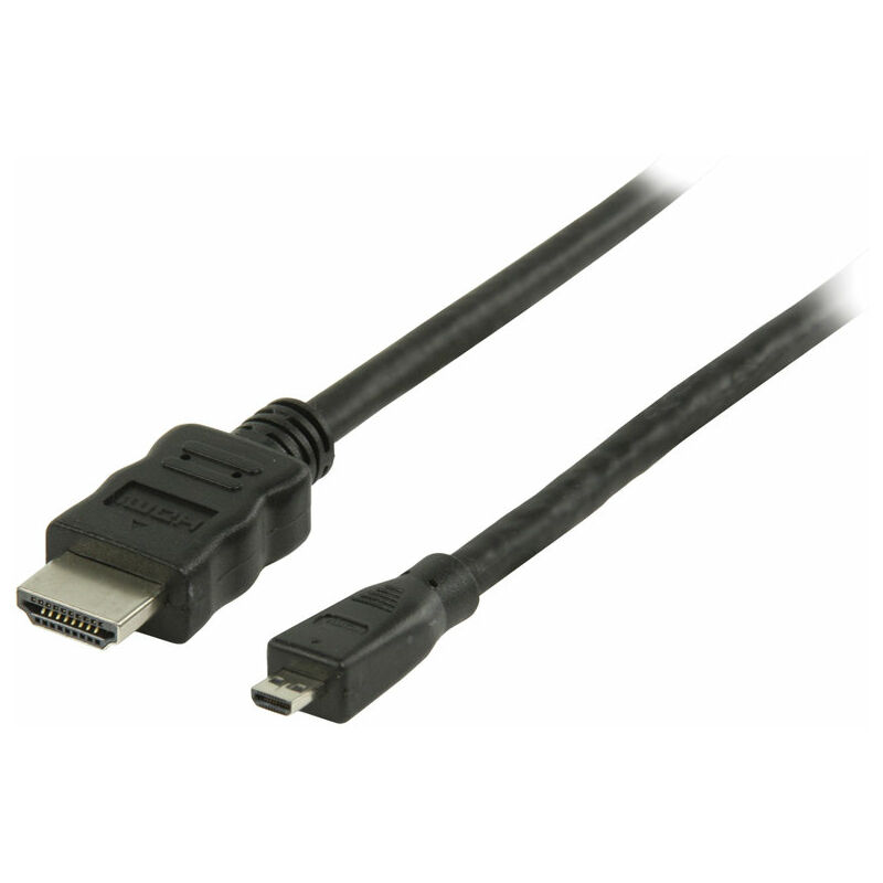 

Cable HDMI de alta velocidad macho - macho micro, medida de 2 metros, color negro - Valueline