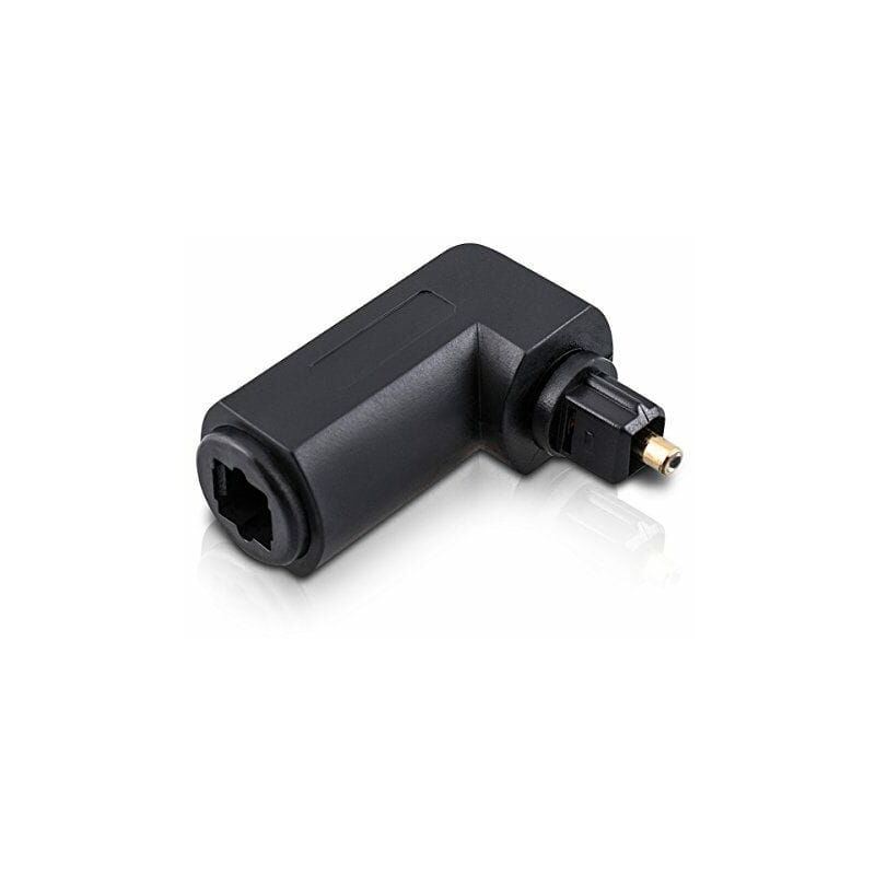 

Adaptador optical tosLink acodado Negro