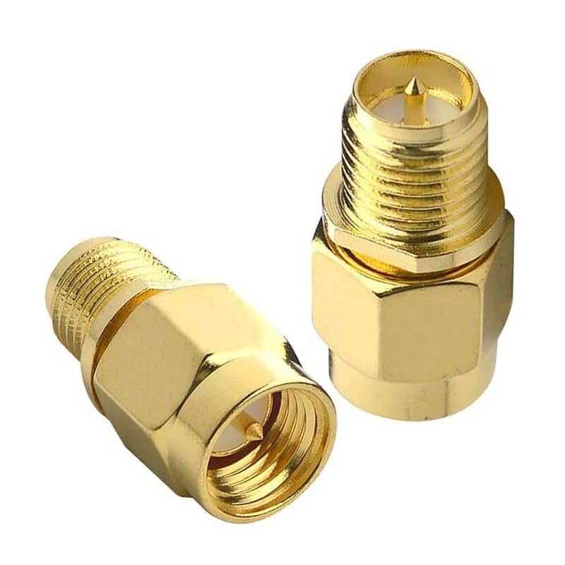 

Adaptador SMA hembra de polaridad inversa Dorado