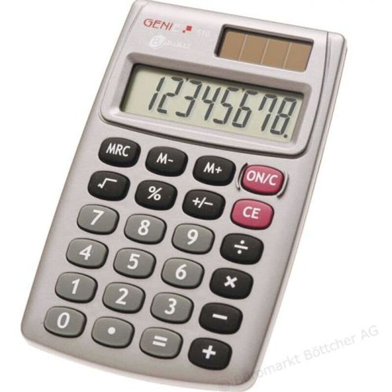 Valuex - 510 8 Digit Pocket Calculato Gey